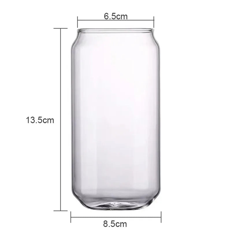 DecorBites™ Can Shape Beer Glass Cup 574ml - Borosilicate Glass Drinkware