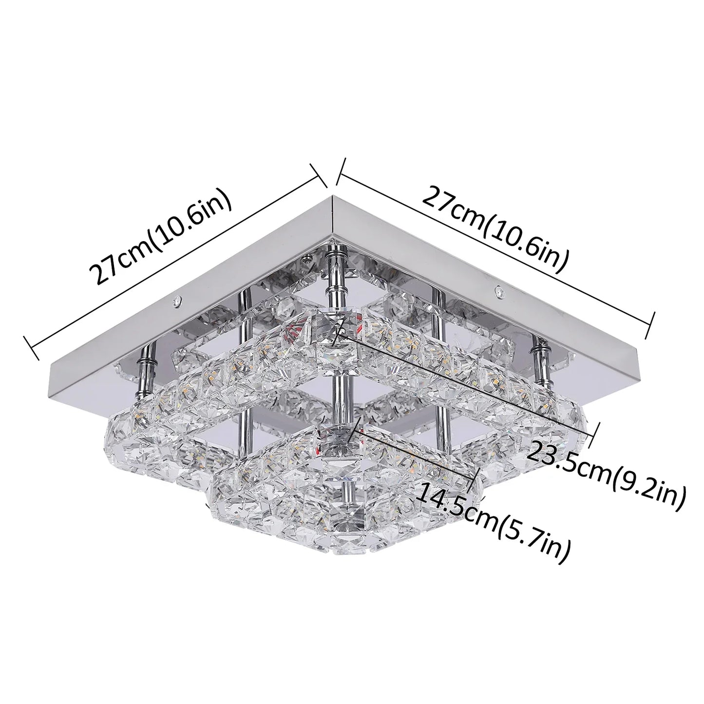 Lámpara de techo empotrada DecorBites™ Crystal LED para cocina o pasillo - Lámpara de araña moderna