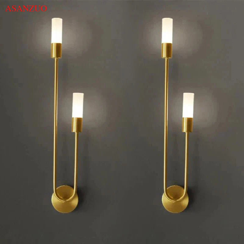 DecorBites™ LED Gold Candlestick Wall Light for Indoor Decor and Ambiance