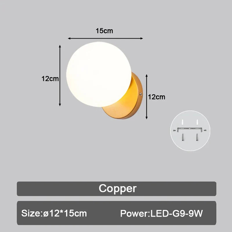 Aplique de pared LED DecorBites™ con bombilla G9 para iluminación interior en negro dorado.