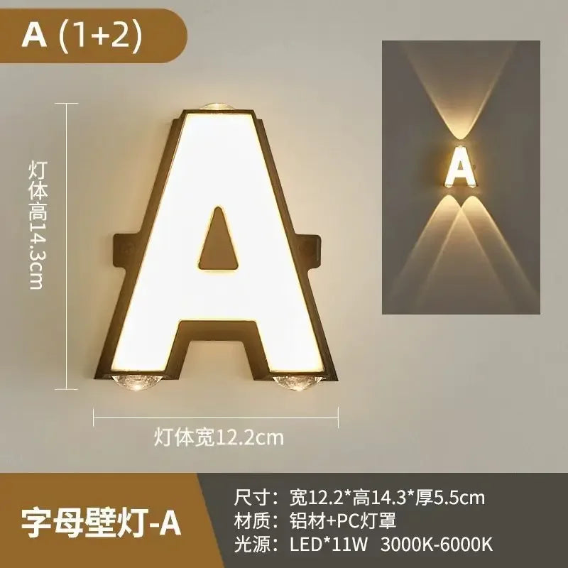 DecorBites™ LED Up Down Digital Wall Light for Shop Store Porch Advertising