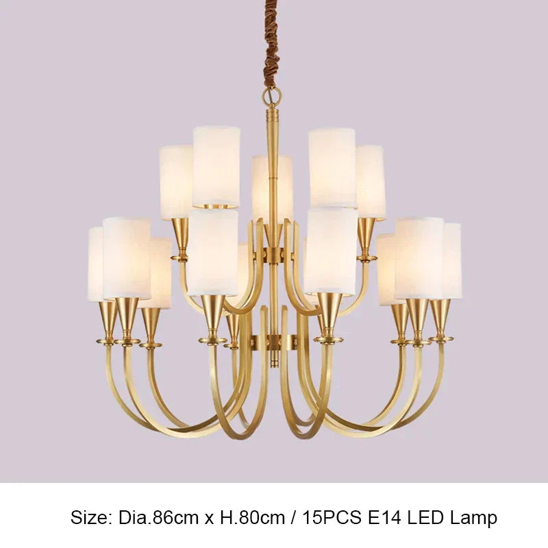 DecorBites™ Copper Chandelier Lights for Living Room, Kitchen, and Bedroom