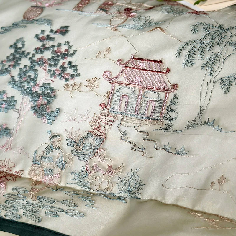 DecorBites™ French Princess Lace Ruffles Bedding Set with Soft Silky Touch