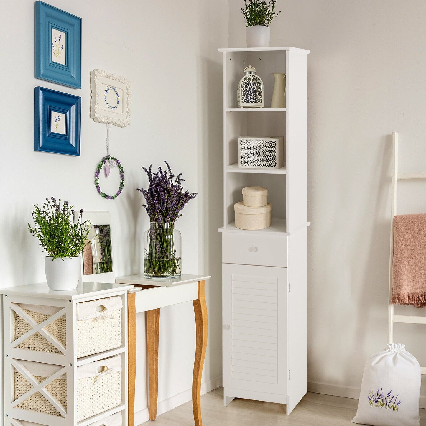 Annalise - Tall Bathroom Cabinets Laundry Room Cabinets