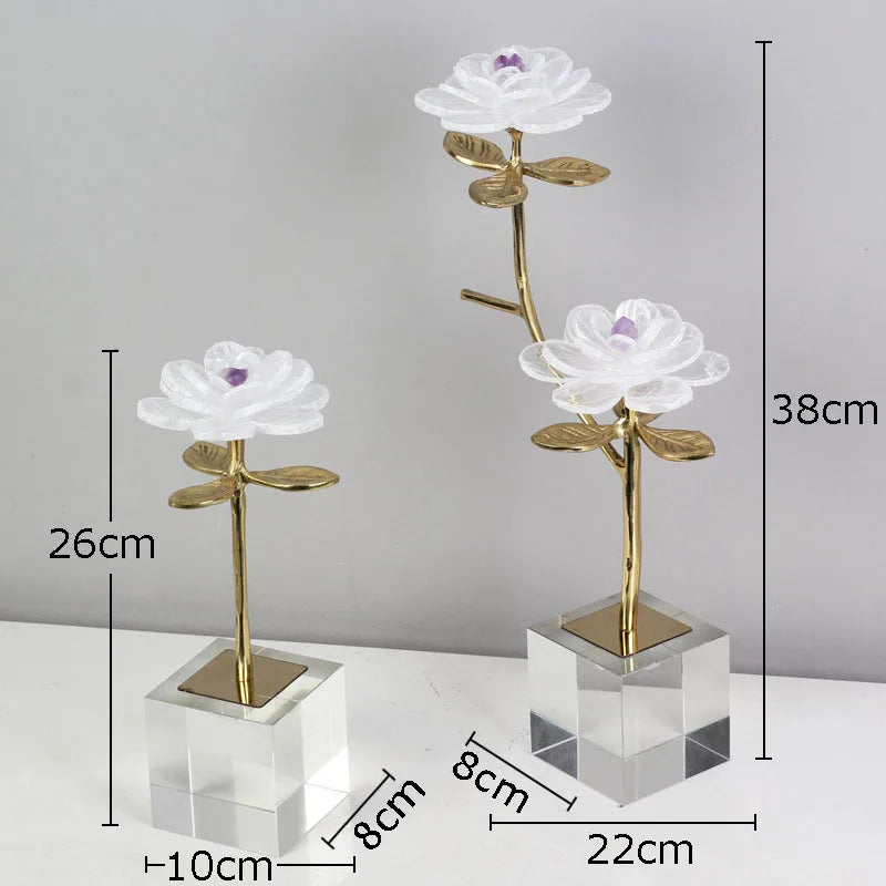 DecorBites™ Crystal Flower Branch Desk Ornament