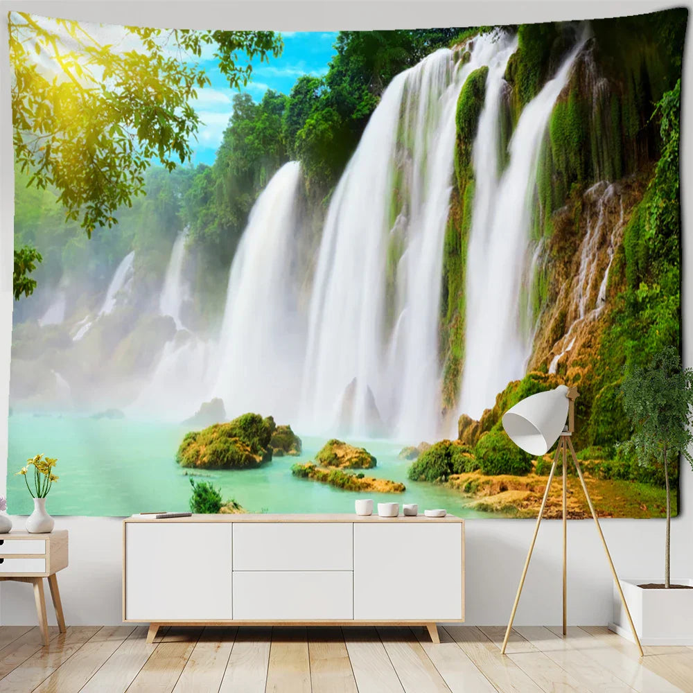 DecorBites™ Coastal Cave Tapestry Wall Hanging - Boho Seaside Landscape Room Decor