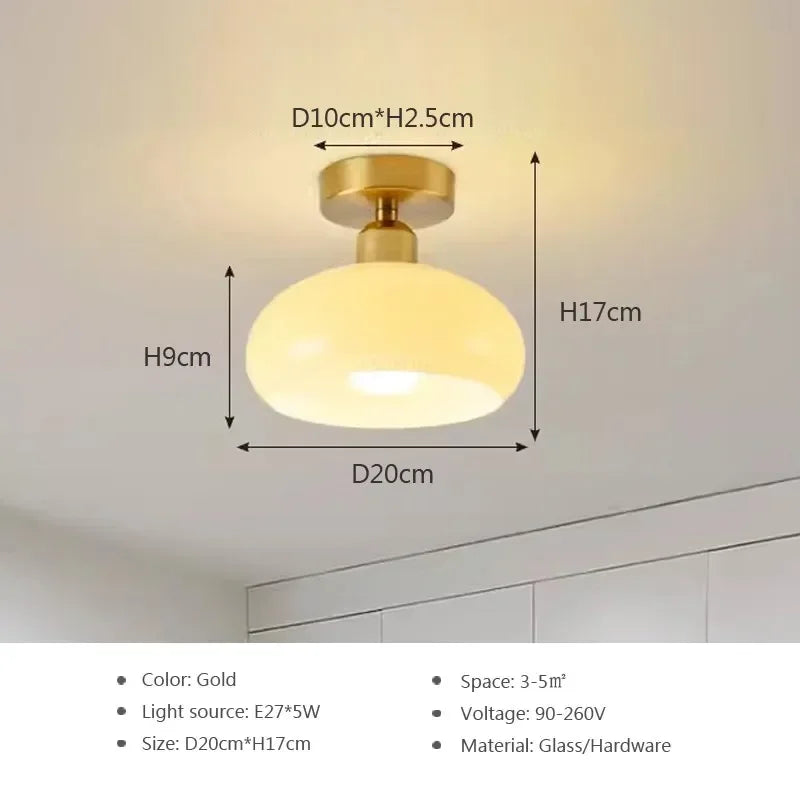 DecorBites™ Gold LED Ceiling Light for Home Hotel Bedroom Living Room - Modern Lighting Fixture