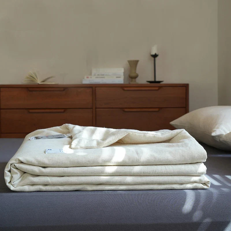 Manta de verano DecorBites™ de lino y algodón