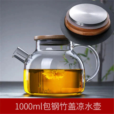 DecorBites™ Glass Teapot Cold Water Jug 1000ml/1600ml