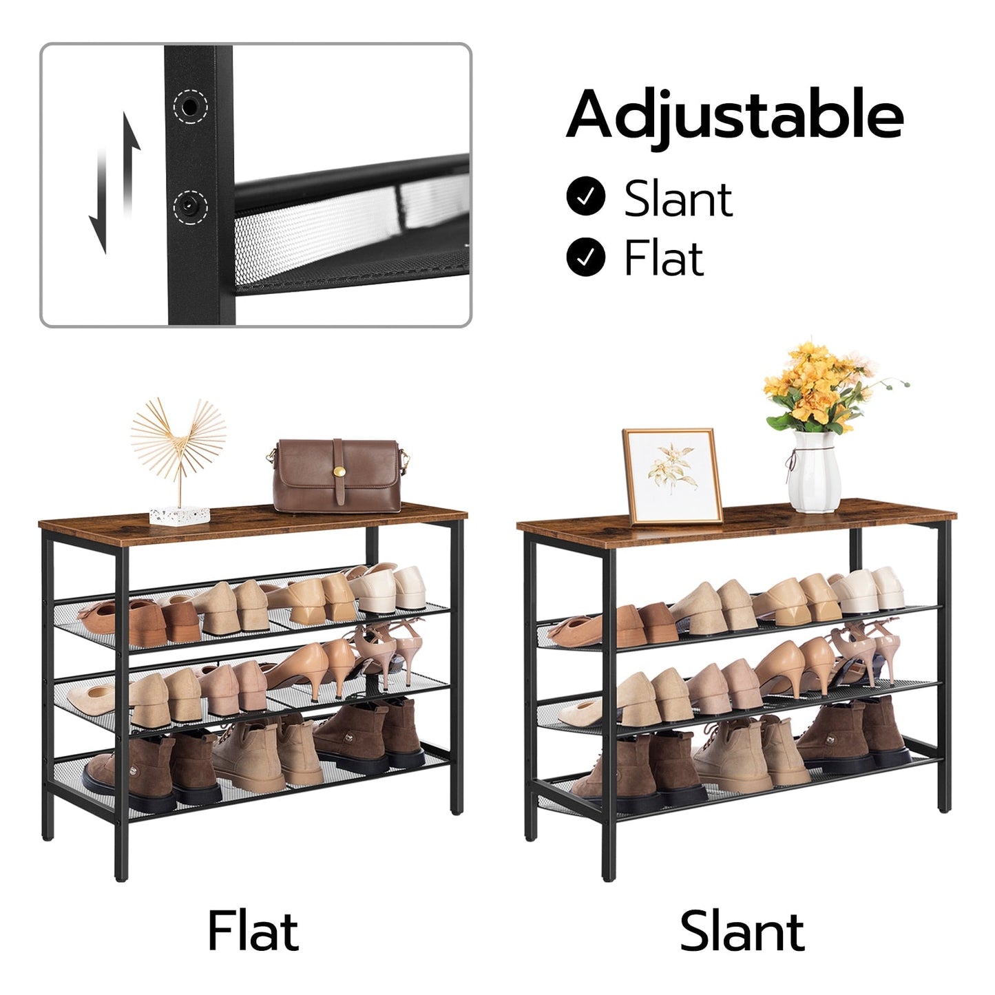 Albin - Shoe Rack for Entryway Metal Shoe Rack Small Shoe Rack