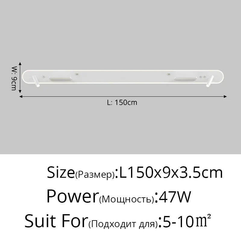 مصابيح حائط بجانب السرير من DecorBites™ مزودة بمفتاح ومنفذ USB وشحن لاسلكي لغرفة النوم المنزلية