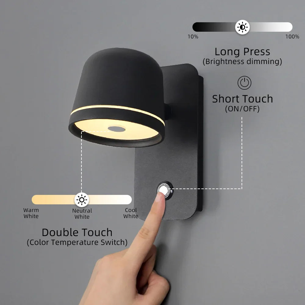 Runar - LED Dimmable Wall Lamp with Switch