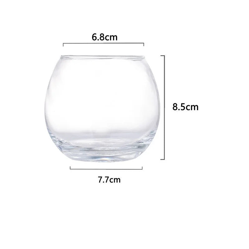 Taza de café de vidrio transparente DecorBites™ de 400 ml para cócteles de fiesta en el bar de casa