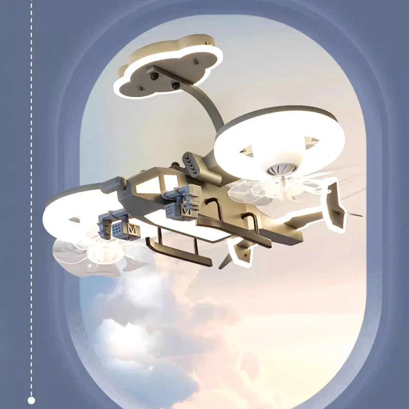 DecorBites™ Kids Bedroom Ceiling Fan with Light, Remote Control - Modern LED Lamp