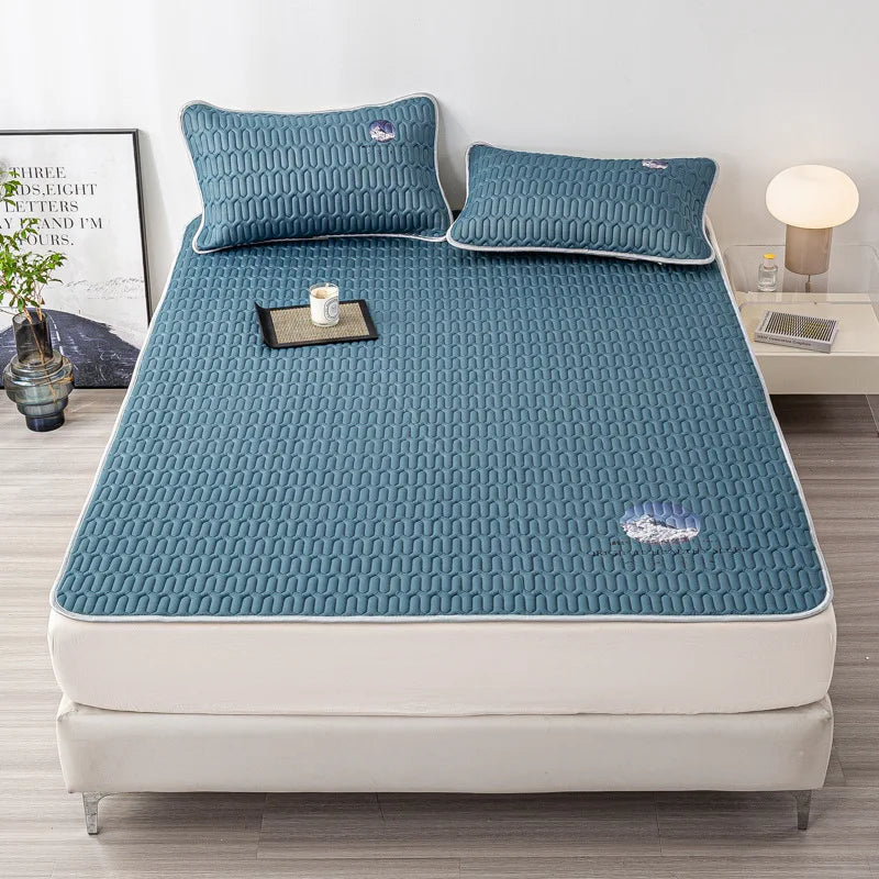 Juego de colchonetas de látex refrescantes DecorBites™ - Colchón acolchado grueso de verano y fundas de almohada