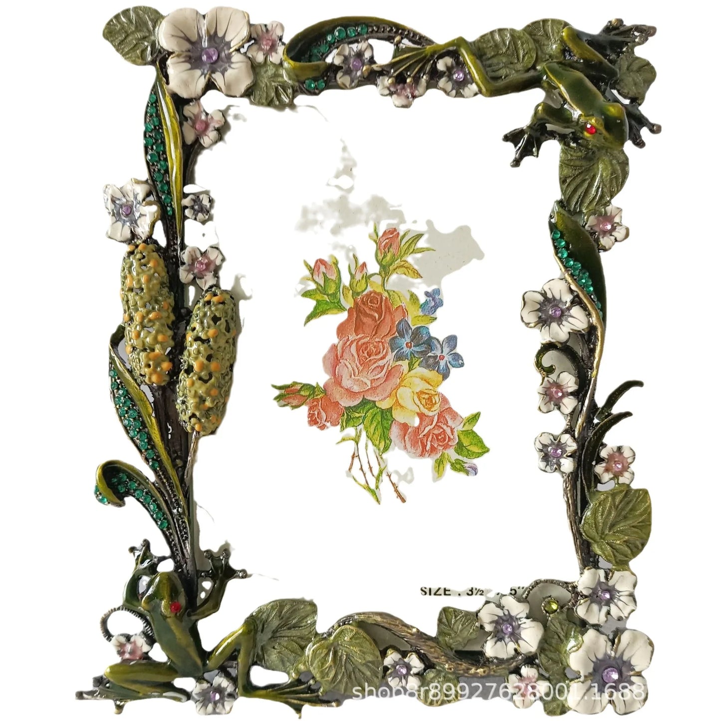 DecorBites™ Frog Metal Photo Frame Tabletop Decoration