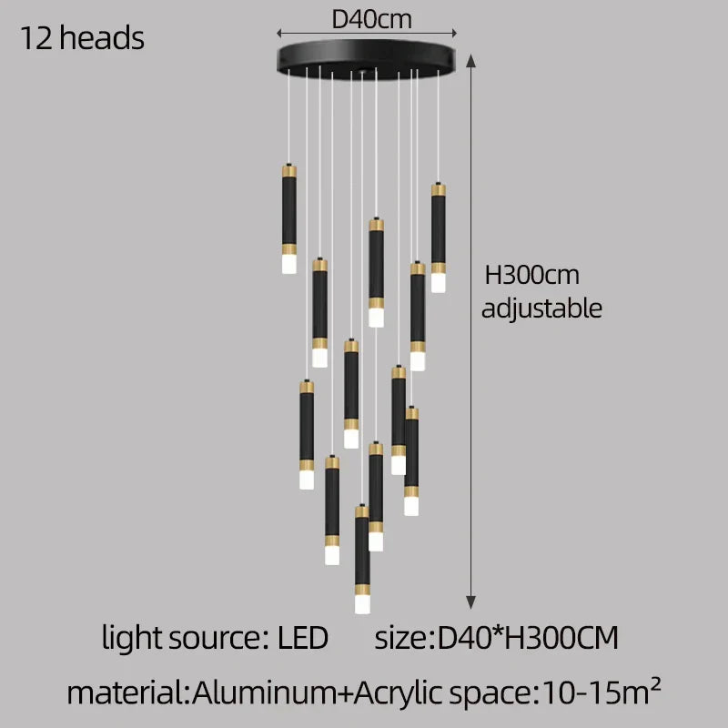 DecorBites™ LED Chandelier: Modern Nordic Acrylic Luxury Lighting for Home Decor