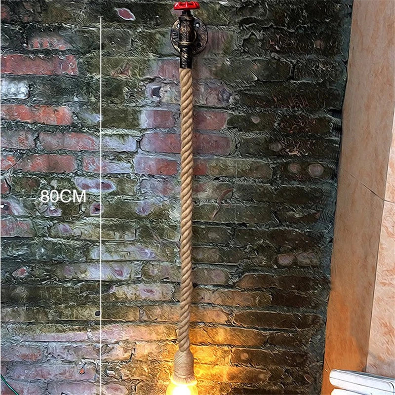 Decorbites™ Industrielles Loft Hanfseil Wandlampen für Küche Wohnzimmer Vintage Dekoration