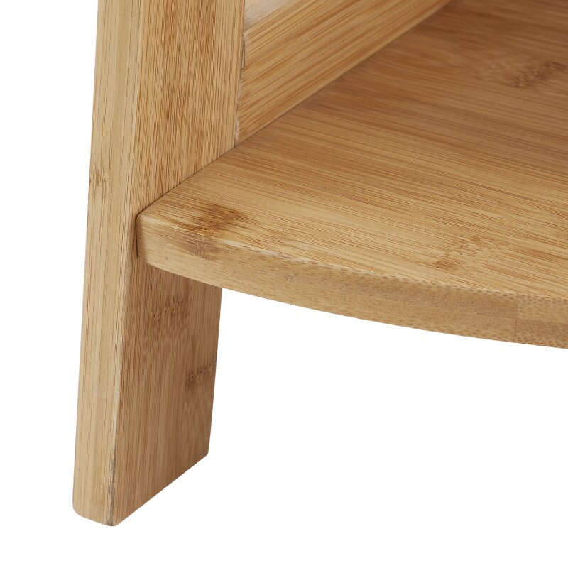 Asmund - 3 shelf bookcase Bamboo Wood Corner Shelf Unit