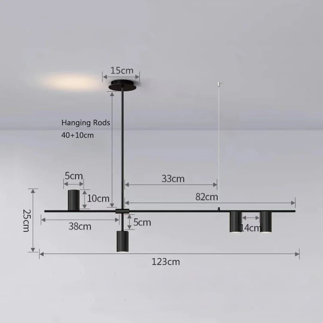 DecorBites™ Black Chandelier Pendant Lights for Dining Table, Kitchen, Living Room