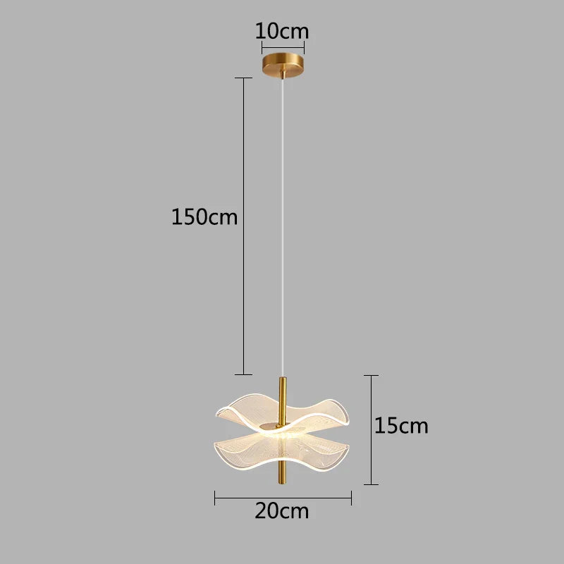 DecorBites™ Lotus Leaf Pendant Light, LED Chandelier for Restaurant and Bedroom