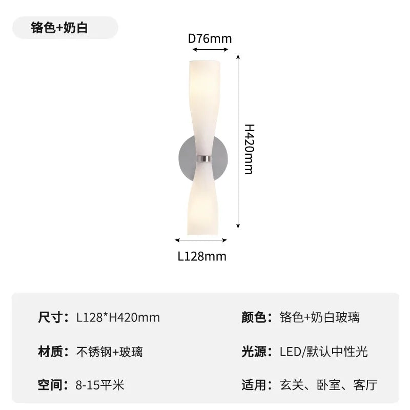 DecorBites™ ETCETERA Copper Wall Lamp: Minimalist Luxury LED Indoor Lighting for Bedroom, Living Room