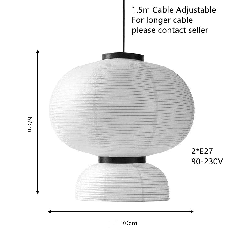 DecorBites™ Handmade White Paper Chandelier for Home and Restaurant