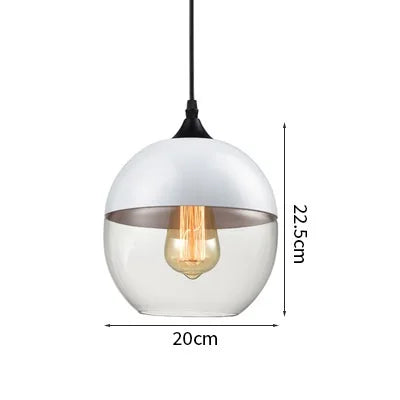 DecorBites™ LED Glass Pendant Lamp: Modern Nordic Hanging Light for Kitchen, Bedroom, Hotel & Restaurant decor.