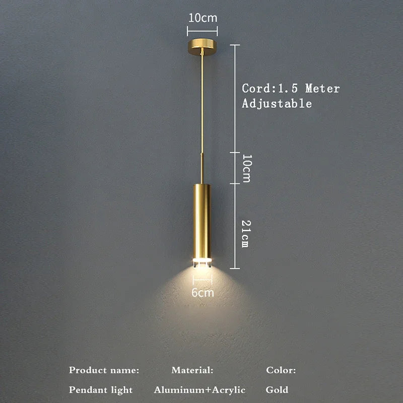 DecorBites™ Gold Modern LED Bedroom Spotlight Chandelier