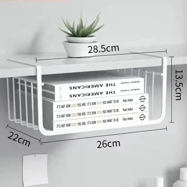 DecorBites™ Kitchen Organizer Shelf Desk Storage Rack Mesh Basket Wardrobe Holders