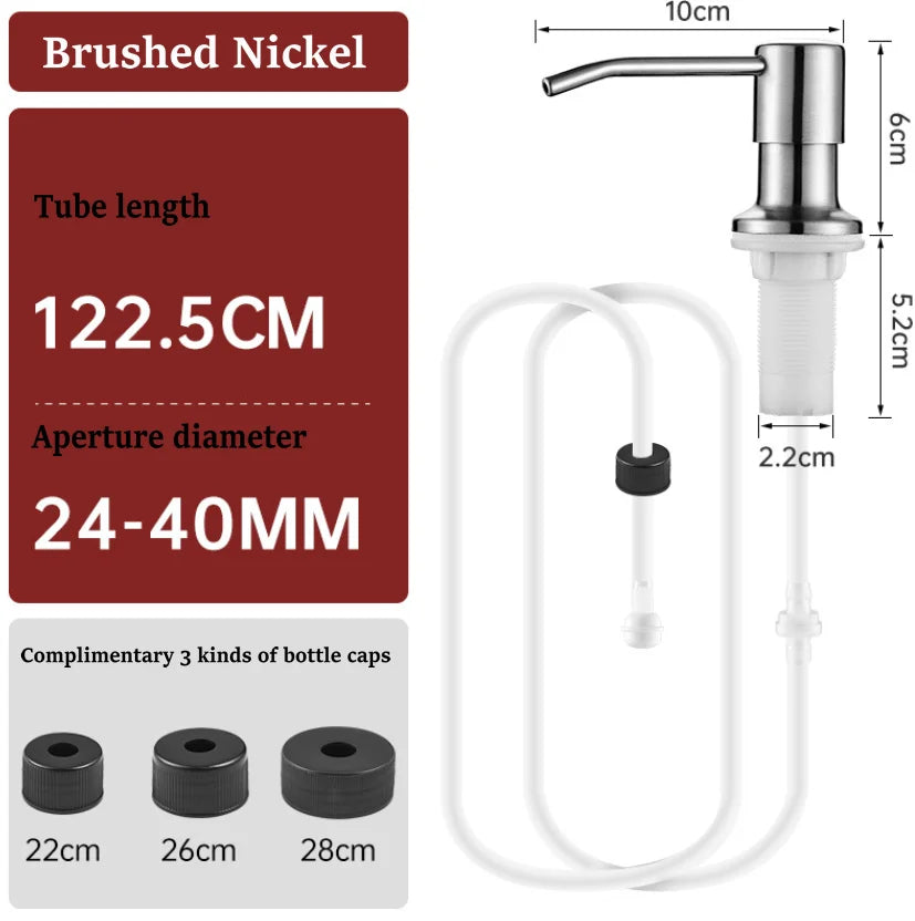 DecorBites™ Kitchen Sink Soap Dispenser with Extension Tube and Press Extractor