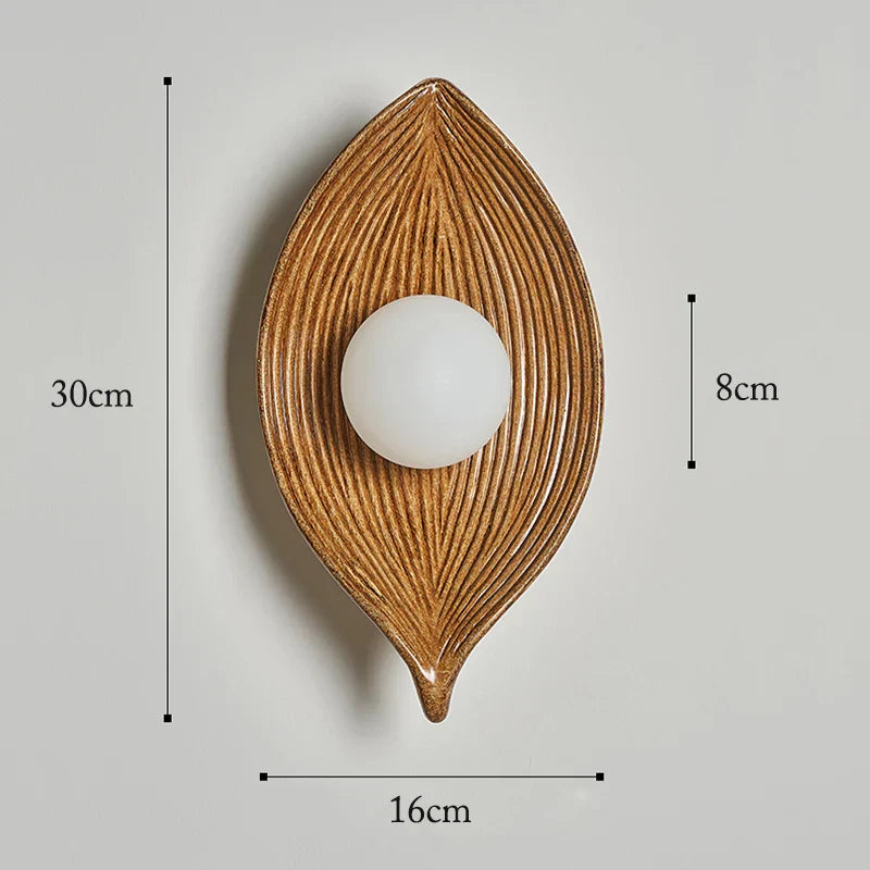 DecorBites™ Leaf Resin LED Wall Sconces for Bedroom Living Room Corridor, Indoor Decor Lighting