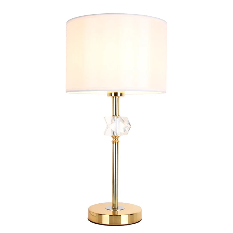 DecorBites™ Golden Crystal Bedside Lamp: Modern, Cozy, Romantic Night Light