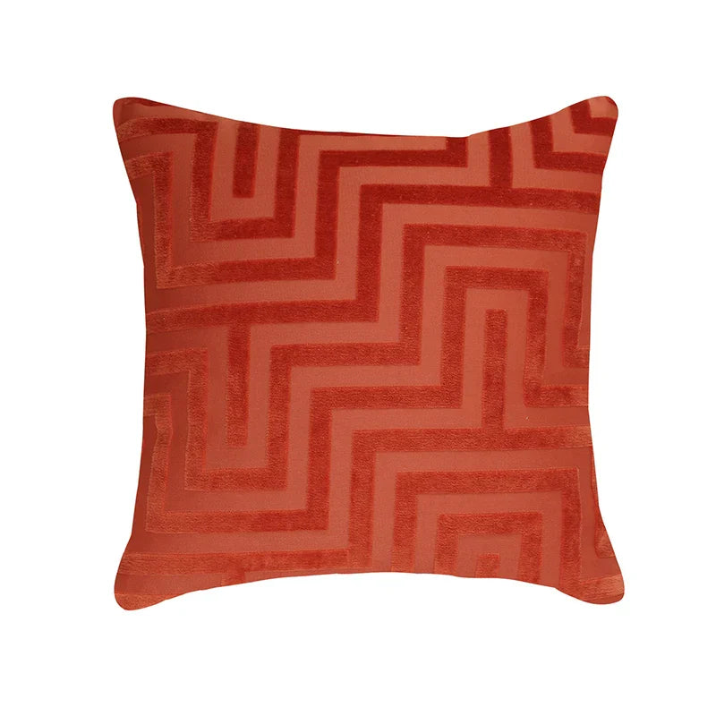 غطاء وسادة فاخر مزدوج الجوانب بتصميم هندسي من ديكوربايتس™