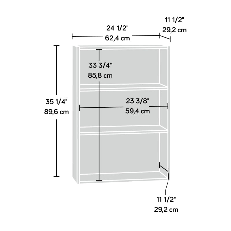 Linde - Wood Shelves Living Room Shelves Display Shelves 3 Shelf Bookcase
