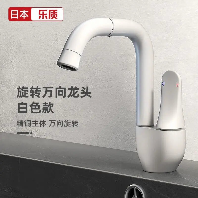 DecorBites™ Brass Faucet with Rotating Ceramic Spool for Household Bathroom Basins