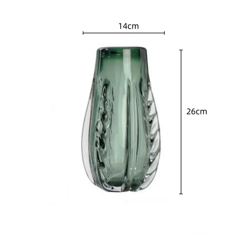 DecorBites™ Crystal Vase: Elegant Glass Flower Pot Home Decor and Terrarium Arrangement