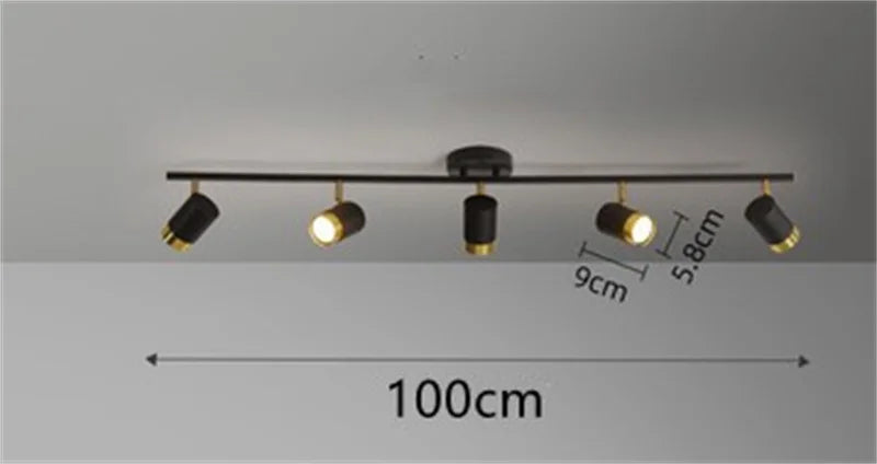 DecorBites™ Ceiling Chandelier Black White LED Spotlight for Living Room Bedroom Dining