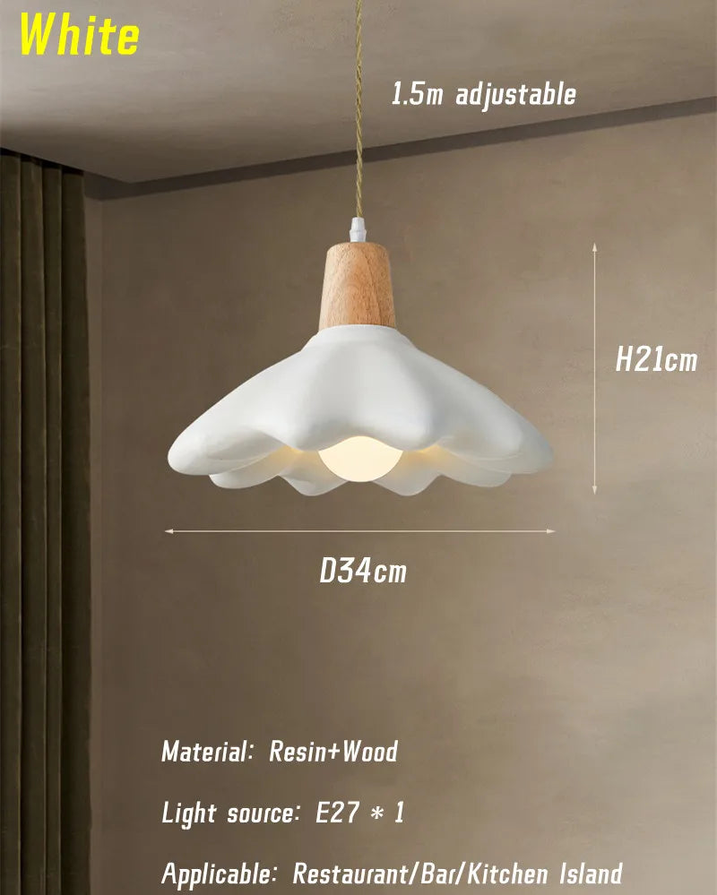 Lámpara de araña LED estilo crema DecorBites™ para restaurante, bar y dormitorio