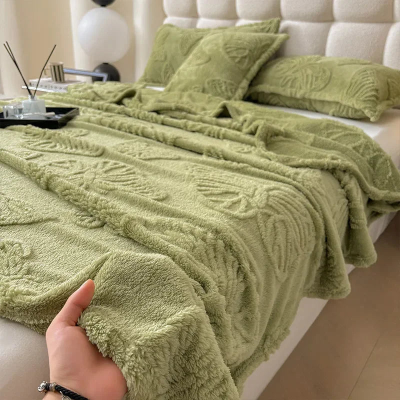 DecorBites™ Chiffon Butterfly Jacquard Throw Blanket, Soft & Cozy Shawl for Couch/Bed