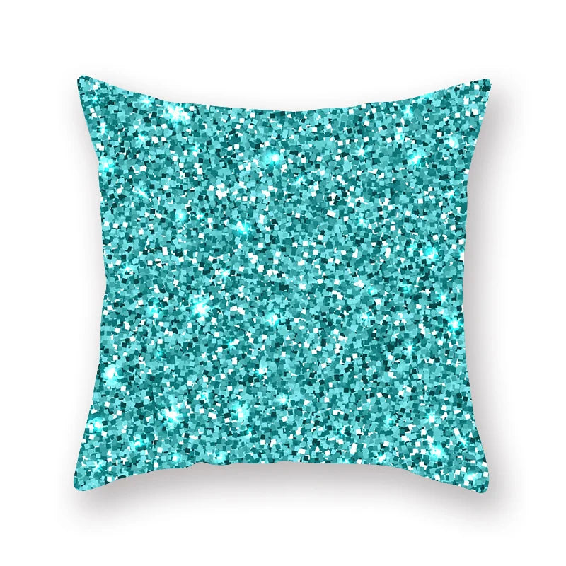 DecorBites™ Geometric Leaf Flower Pillowcase Teal Blue Sofa Car Home Decor Throw Cover