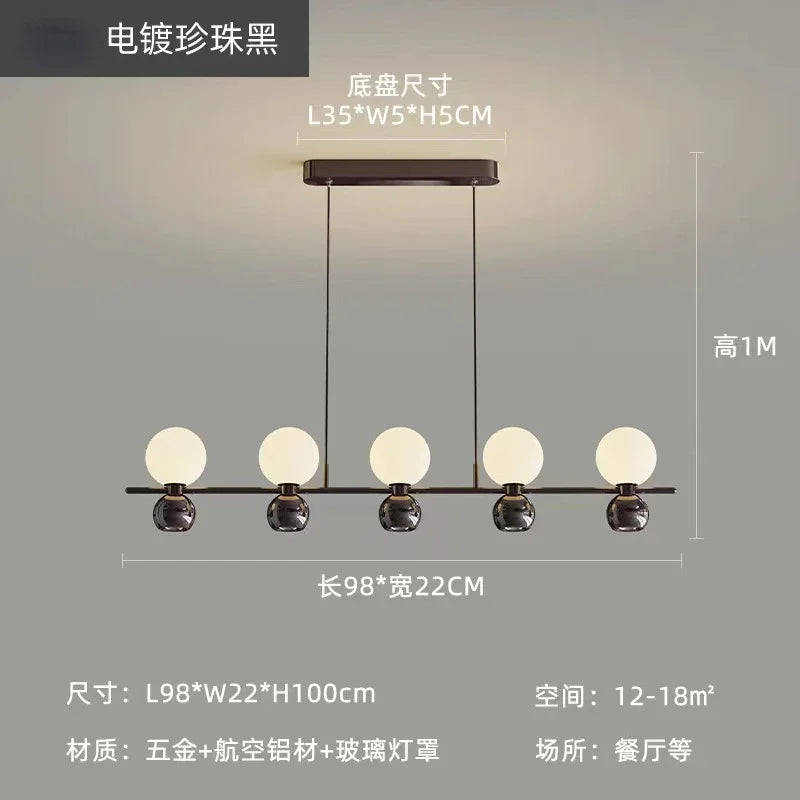 Lámpara colgante nórdica color crema DecorBites™ para sala de estar, dormitorio y comedor