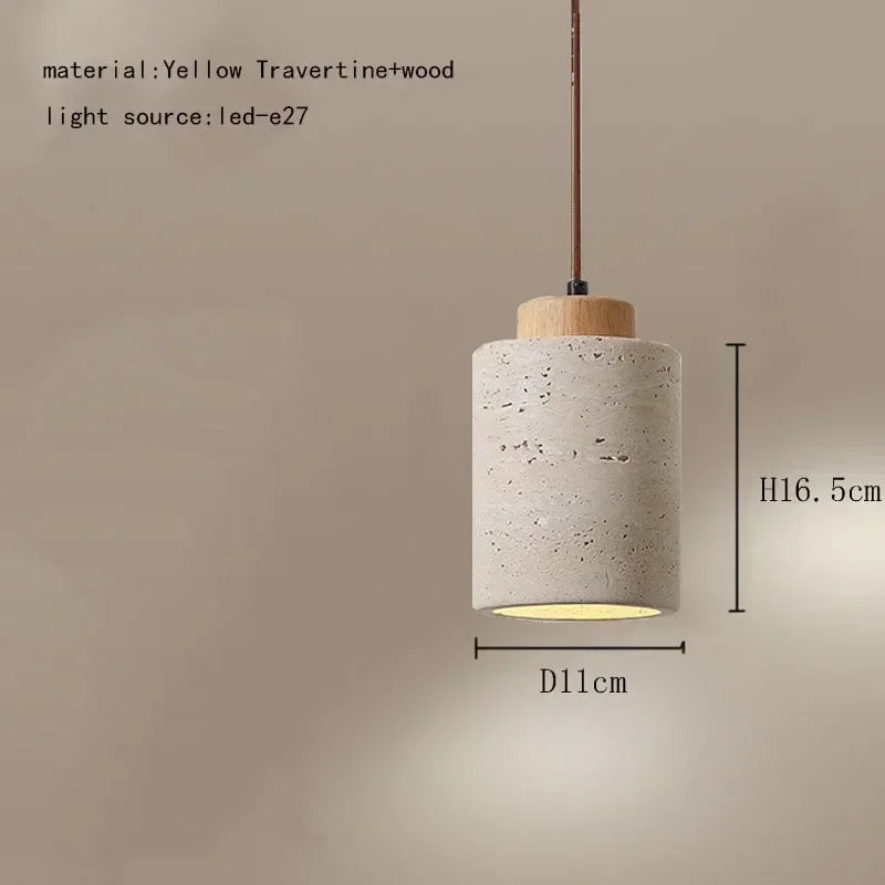 DecorBites™ Elegant Wabi Sabi Travertine Pendant Lamp for Dining Desk & Kitchen Island