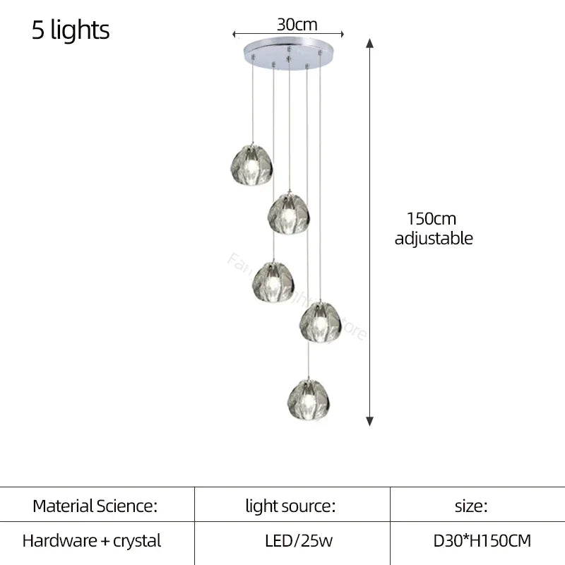 DecorBites™ Crystal LED Chandelier for Luxe Living Spaces