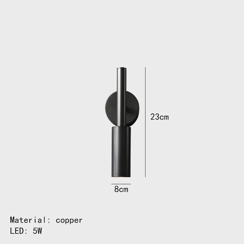 DecorBites™ Brass LED Wall Lamp: 3 Color Temp Dimming, Rotatable for Parlor, Bedroom & Reading