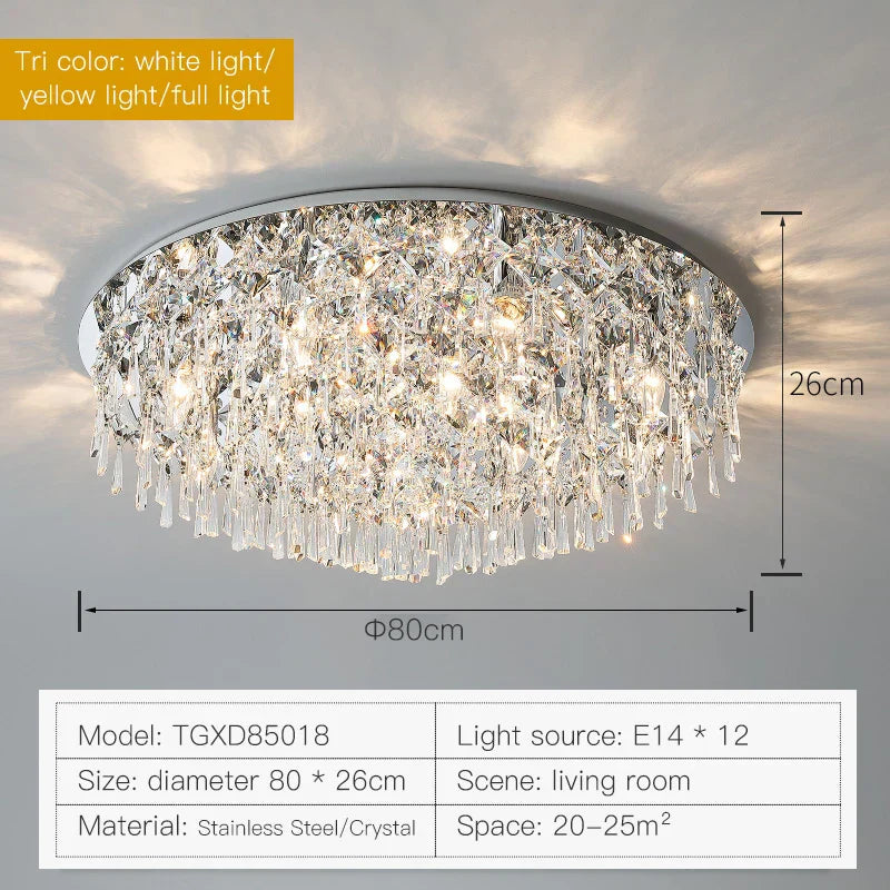 DecorBites™ Crystal Light: Modern Luxury Living Room Bedroom Dining Room Ceiling Light