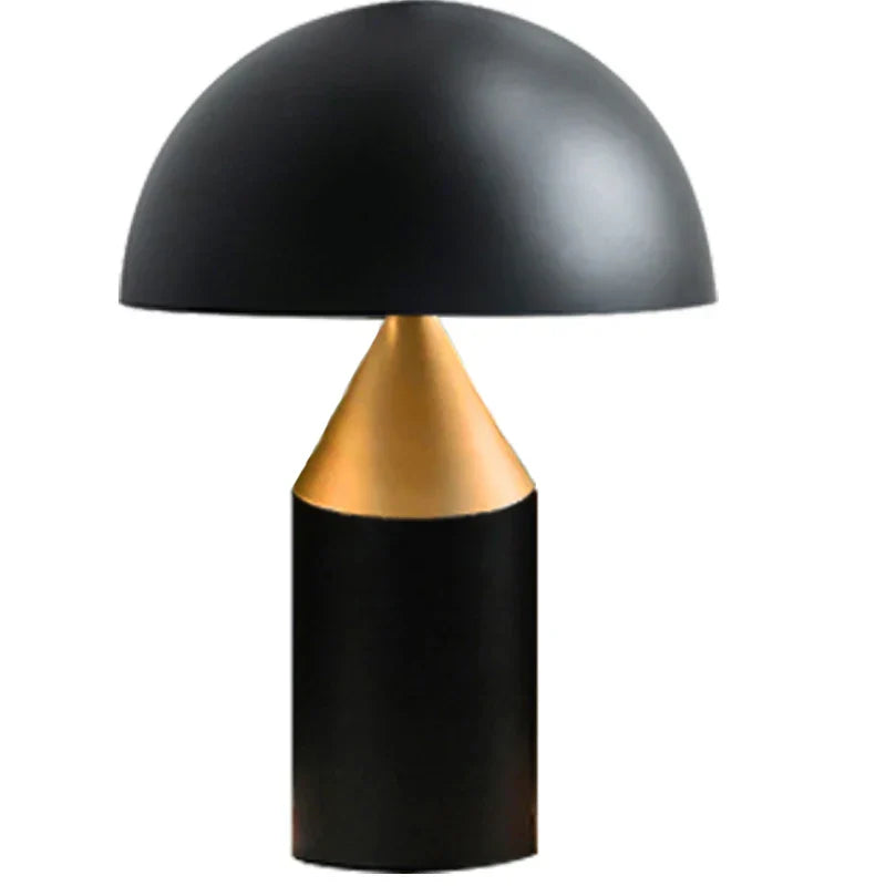 DecorBites™ Atollo Black White Gold Mushroom Lamp for Bedroom Study Living Room Decor