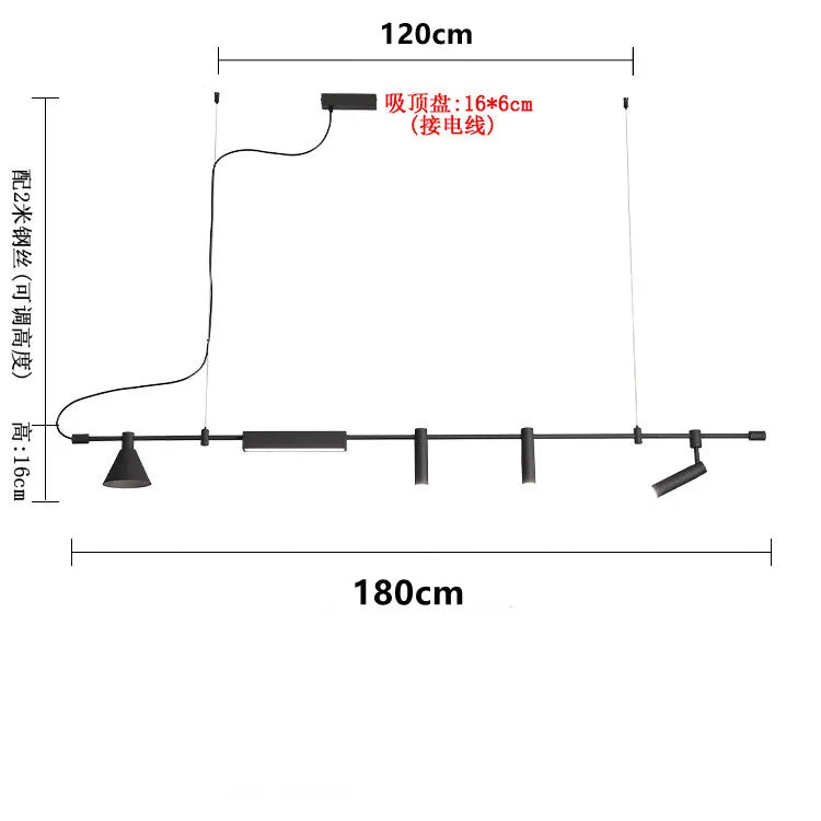 DecorBites™ Black Nordic Designer Chandelier for Dining Room & Kitchen, Minimalist Home Decor Lighting