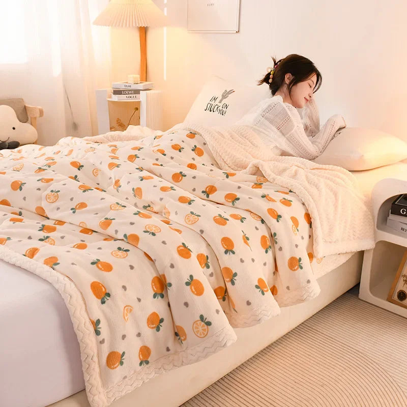 بطانية دافئة مخملية من ديكوربايتس™ بيباي | بطانية سرير شتوية ناعمة ومريحة