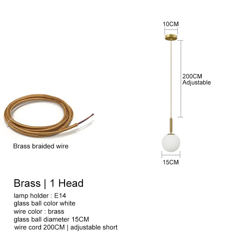 DecorBites™ LED Glass Ball Chandelier: Stylish Lighting for Home, Hotel, and Indoor Spaces